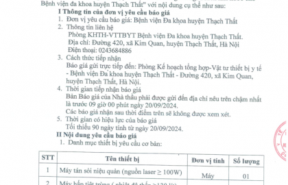 Thư mời chào giá số 1526